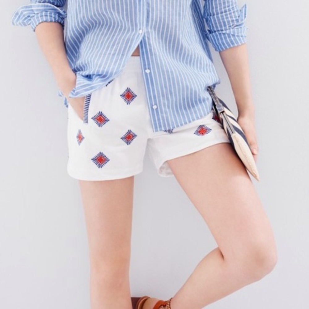 J Crew Sunburst Pull on Short